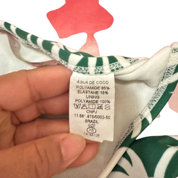 NWT! Agua De Coco Girls 3 Piece Green Coconut Tree Swimwear Cover-up Skirt Size - Picture 7 of 8